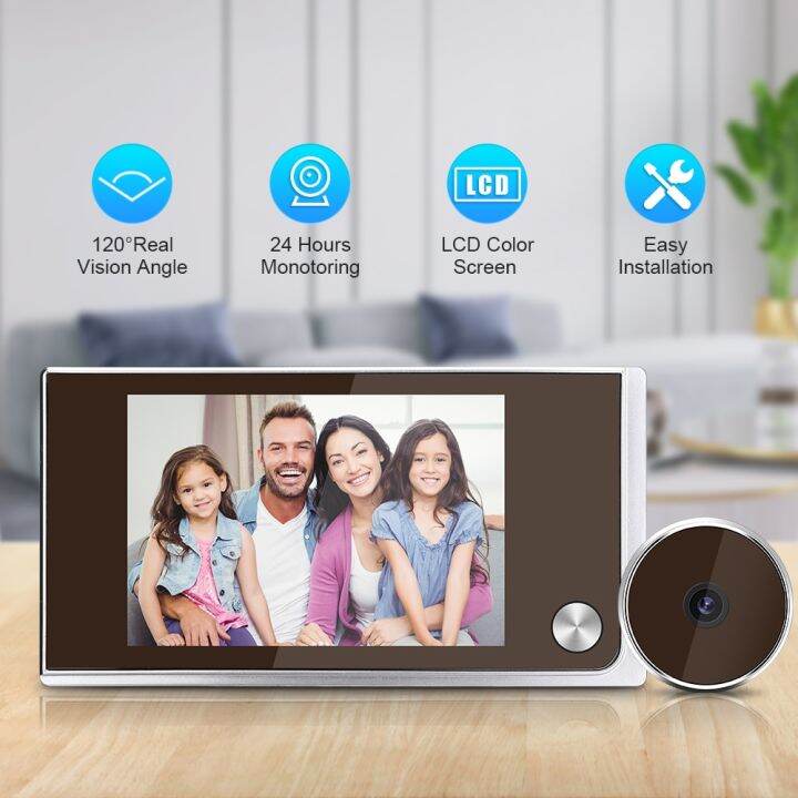 Elecpow New 3.5 Inch Peephole Doorbell Door Camera 120° LCD Digital