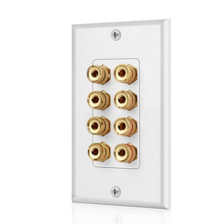 8-posts-speaker-wall-plate-home-theater-wall-plate-audio-panel-for-4-speakers