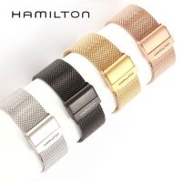 Hamilton watch with Milan Stainless Steel Mesh Belt Original Aviation Mens khaki Jazz classic Stainless Steel bracelet 20MM