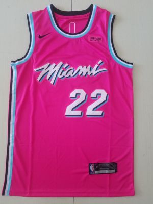 Ready Stock Most Popular Mens No.22 Jimmy Butler Miami Heat 2019-20 Season Swingman Jersey - Pink