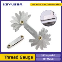 Thread Plug Gauge 55/60 Degree Metric Inch Center Measurement Gear Tooth Screw Pitch Gauges Carbon Steel Measuring Lathe Tools