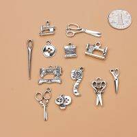 【CC】❧  12pcs/lot Mixed Alloy Charms Antique Color Scissors Pendants Jewelry Findings Making