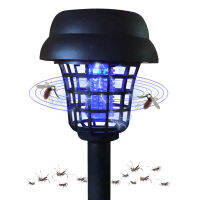 Solar Powered Bug Zapper อิเล็กทรอนิกส์ LED สปอตไลท์แนวนอนแมลงสัตว์รบกวนกำจัดยุง2-In-1กันน้ำศัตรูพืช Catcher ไฟสวนกลางแจ้งสนามหญ้า