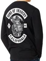 เสื้อยืดคอกลม Cotton 100% สกรีนลาย SONS OF ANARCHY (แขนยาว)