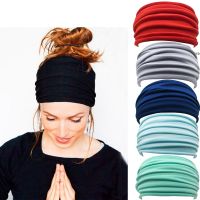 13Colors Nonslip Elastic Folds Yoga Hairband Fashion Wide Sports Headband Running Accessories Summer Stretch Hair Band