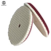 （Kvs auto parts） DETAILING Best Stripe Type 100 Lambs Wool Buffing Pad แผ่นขัดทำด้วยผ้าขนสัตว์สำหรับเครื่องขัด RODA GA ขนาด5นิ้วและ6นิ้ว