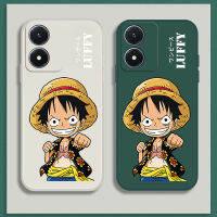 เคส Vivo Y02s Case Luffy เคสกันกระแทกซิลิโคนเหลวแบบเต็มรูปแบบต้นฉบับสี่เหลี่ยมจัตุรัสตัวป้องกันกล้องด้านหลัง