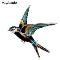 【YF】☫✱♦  muylinda Enamel Pin Swallow Brooches And Pins Jewelry Scarf Clip Birds Rhinestone Banquet