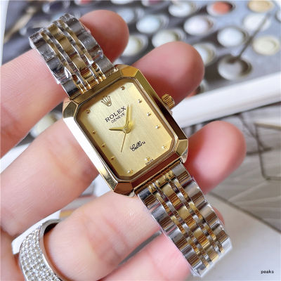 (สี่รูปแบบ) แบรนด์หรูผู้หญิงนาฬิกาที่มีคุณภาพสูงสแตนเลสสายสุภาพสตรีนาฬิกาข้อมือสามขาตารางนาฬิกาสำหรับสุภาพสตรี