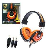 HEADSET หูฟัง หมาป่า NUBWO GAMER EYBORG HENO-4000 (Black/Orange) รุ่น NO-4000 ดีไซน์สวยงาม น้ำหนักเบา สามารถใช้ได้นานหลายชั่วโมง เสียงคมชัด เบสหนัก มั่นใจด้วย 40มม. neodymium driver มาพร้อมไมค์โครโฟน 2.2 เมตร V19 2N-03