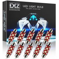 DXZ 10Pcs C5W C10W LED Bulbs Canbus Festoon 31MM 36MM 39MM 41MM 12V 6W NO ERROR Car Interior Dome Map Reading Lights Plate Lamp