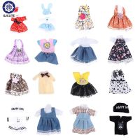 Clothes For 1/8 dolls 16 cm Bjd OB11 Doll Clothes Hat T shirt Short Accessories Suit Dress Skirt Hoodie Shoes Dressup For Girl