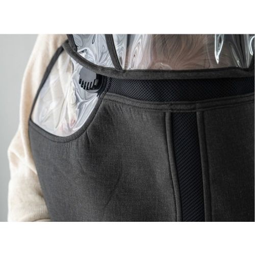 blocking-droplets-baby-carrier-cover-gray-extra-large-premium-with-bibs-copper-fabric-fixed-strap-included-three-dimensional-quadruple-filter-for-blocking-droplets-fine-dust-droplets-waterproof