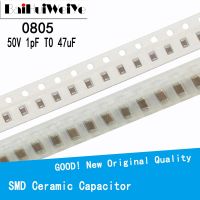 100PCS/LOTE X7R Error 10 50V 0805 0.1UF 104 1pF 47uF SMD Thick Film Chip Multilayer Ceramic Capacitor 2.2pF 1.2pF 4.7uF