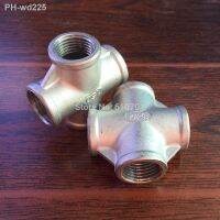 2pcs Stainless Steel Pipe Fitting 1/2 quot; BSPP Thread 4 Way Female Cross Coupling Connector