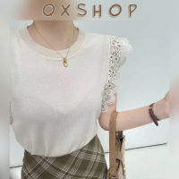 QXShop ?ทรงซ้อถูกใจสิ่งนี้? เสื้อแฟชั่นแต่งแขนลูกไม้ ดีเทลเรียบหรู✨ ใส่แล้วดูหรูดูแพง? ส๊วยยยยแบบสั่นสะท้านเลยแม่⚡