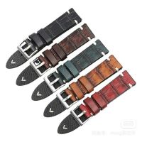 【Hot Sale】 High-grade crocodile pure cowhide strap rubbing leather 20 22 24mm