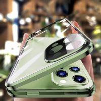 ❂ Magnetic Metal Glass Case For iPhone 12 Pro Max 12 Pro 11 Pro Max 11 Case Camera Glass Luxury Magnet 12 11 Full Protective Cover