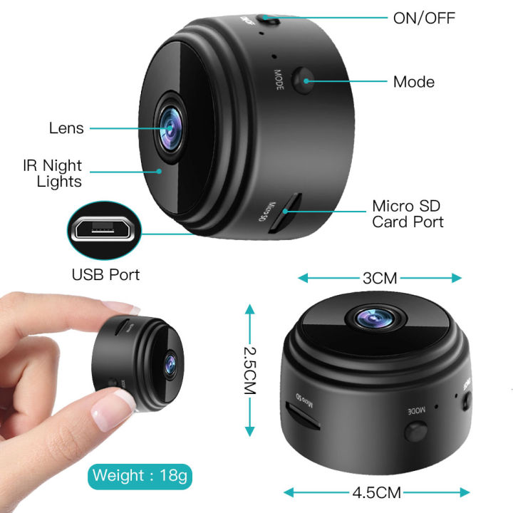 คลังสินค้าพร้อม-duck-store-กล้องจิ๋ว-a9กล้องวงจรปิดที่อัดเสียงขนาดเล็กมองเห็นตอนกลางคืน-hd-wi-fi-รีโมทคอนโทรลตรวจจับกล้องมือถือ