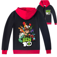 เสื้อโค้ทมีฮู้ดแขนยาวกีฬาและพักผ่อนซิปแจ็คเก็ตเด็กหญิงเด็กชาย Ben10คาร์ดิแกนลายการ์ตูน Y111เสื้อผ้าชุดเด็กฤดูใบไม้ร่วงและฤดูใบไม้ผลิ