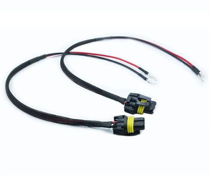 ชุดสายไฟ สำหรับเสียบกับ Ballast xenon เพื่อให้ปลายสายเป็นหางปลา จำนวน 1 คู่ Lazada.co.th