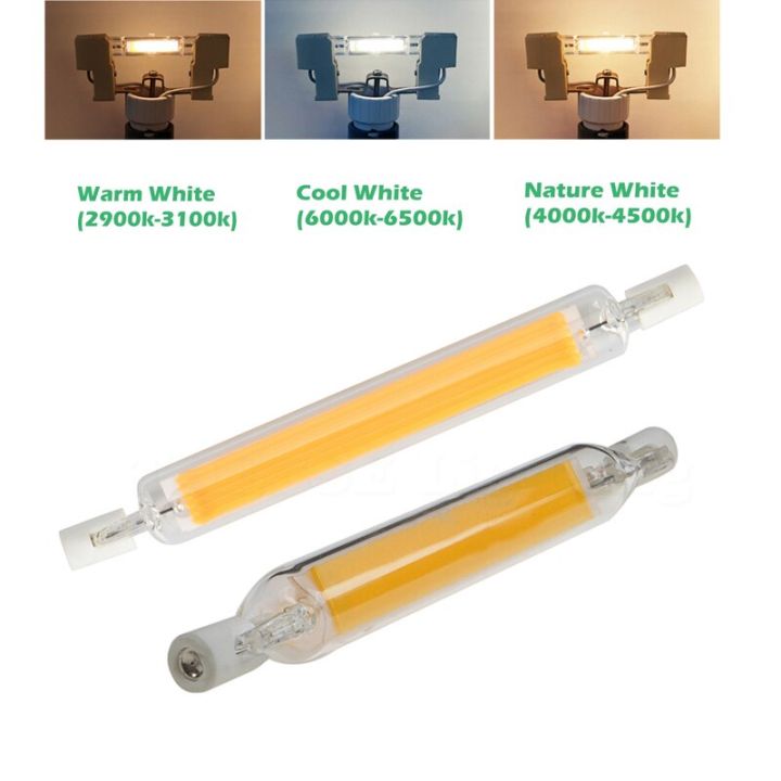 worth-buy-หลอดไฟก้อนหลอดแก้ว-r7s-led-78mm-15w-118mm-40w-220v-โคมไฟข้าวโพด-r7s-แสงอุ่น-ธรรมชาติ-เย็นสีขาวแทนหลอดฮาโลเจน