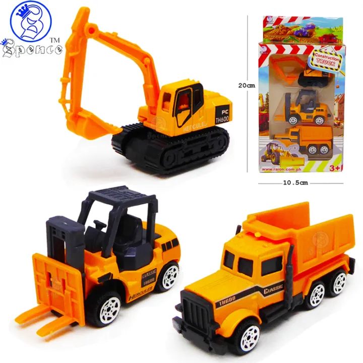Spence 3 Pcs. Diecast Construction Trucks RIC (0766SP) Raion Rescue and Construction Vehicles