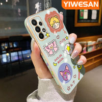 YIWESAN Caing สำหรับ Samsung A13 A23แวววาว5กรัม M23 A04s 5กรัม F23 M13 A24เคสลายการ์ตูนสาวสวยลวดลายใหม่ขอบสี่เหลี่ยมชุบพื้นผิวเคสซิลิก้าเจลนิ่มกันกระแทกเคสมือถือฝาครอบป้องกันเลนส์กล้องถ่ายรูปรวมทุกอย่าง