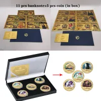 More Manga Japan 11 Designs Spirited-Away Anime Gold Banknotes Classic Childhood Memory Gold Coin For Collection Gift