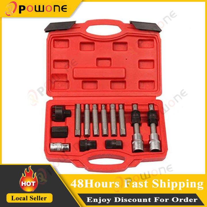 13pc alternator pulley tool kit Alternator tool set / repair / removal ...