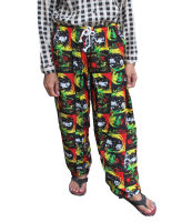 Bob Marley style pants, jumper legs, drawstring, elastic, light and comfortable fabric, easy to wear and loose. Light flowing fabric is the most comfortable to wear. You can wear it for playing or traveling. Its cool and comfortable.
