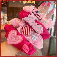 PEANSEA แฟชั่นสำหรับผู้หญิง ตุ๊กตาบาร์บี้ scrunchie อีลาสติก สีทึบทึบ เชือกมัดผม ของใหม่ หางม้าหางม้า ยางรัดผม สำหรับผู้หญิง