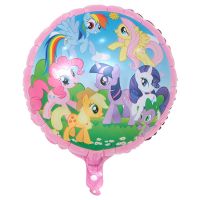 Cheapest# 1PCS 18inch My Little Pony Unicorn Round Foil Balloon Birthday Party Decoration【Ready Stock】