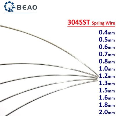 2/5Meters 304 Stainless Steel Spring Wire 0.4/0.5/0.6/0.7/0.8/1/1.2/1.3/1.5/1.8/2mm Spring Steel Wire Spine Supporters