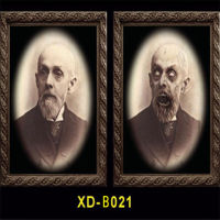 3D Ghost Photo Frame 38*25CM Halloween Horror Pictures Frames Changing Face Ghost Halloween Party Decor Decoration Props