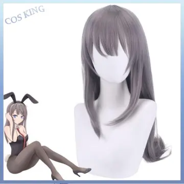 Seishun Buta Yarou wa Bunny Girl Senpai no Yume wo Minai Sakurajima Mai  Dark Gray Long Cosplay Wigs For Sale