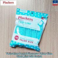 Plackers® Twin-Line Dental Flossers Value Size Cool Mint 150 Count ไหมขัดฟัน แบบเส้นคู่ รสคูลมิ้นต์