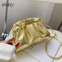 {Baozhihui}2022 Simple Dumplings Women Messenger Bag Designer Retro Golden Cloud Female Crossbody Shoulder Bag Tide Handbag Clutch Bag