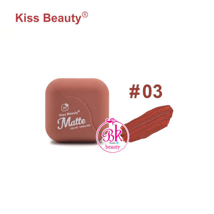 ลิป-ลิปสติก-ลิปกลอส-kiss-beauty-เนื้อแมตต์-กำมะหยี่-ลิปแมท-ลิปจุ่ม-กันน้ำ-ติดทนนาน-เม็ดสีที่คมชัด-อิ่มตัว-สดสวย