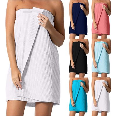 【CC】 Household Ladies bath towel Women’s Waffle-Spa Wrap with Adjustable Closure Dry Drying