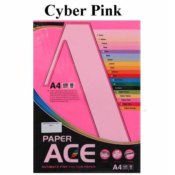 A4 80gsm Colour Paper ACE 80gsm / Kertas Warna (LIght / Deep/ Cyber
