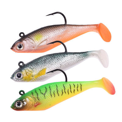【cw】1PCS Silicone Soft Bait 75mm9.5g Swim Tail Jigging Wobblers Fishing Lure Artificial Spoon Rubber Baits Sea Bass Pike Tackle ！