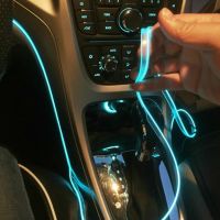 ۩ 5m Car Interior Atmosphere Lighting LED Strip 5V DIY Flexible EL Cold Light Line Tube With USB Auto Decoration Ambient Lamp