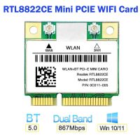 RTL8822CE 1200Mbps 2.4G/5Ghz 802.11AC เครือข่ายการ์ด Wifi Mini Pcie บลูทูธ5.0รองรับแล็ปท็อป/PC Windows 10/11