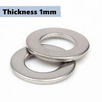 304 Stainless Steel M3 M4 M5 M6 M8 M10 M12 M14 M16 M18 M20 Thickness 1mm Washer Flat Penny Mudguard Repair Washers Nails Screws  Fasteners