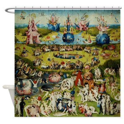 Garden of Earthly Delights by Hieronymus Bosch S Decorative Fabric Shower Curtain