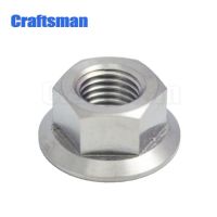 Craftsman ไทเทเนียมถั่ว Ti M5 M6 M8 M10 M12 M14 M16หน้าแปลน Nut สกรูสลักเกลียวสำหรับรถจักรยานยนต์จักรยานจักรยาน