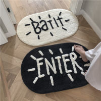 Semicircle Chenille Entrance Door Carpet Floor Mat Door Front Door Mat Kitchen Bathroom Anti-slip Mat Water-absorbing Door Mat