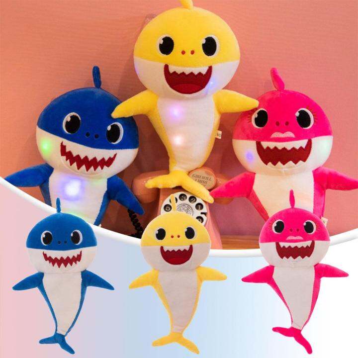 Kids Shark Plush Toy Sing And Light Cartoon Baby Shark Toys Kids ...