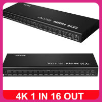 4K 1x1 6ตัวแยก HDMI 1 In 16 Out เครื่องเผยแพร่วิดีโอกระจกแยกหลายหน้าจอหน้าจอแสดงผลสำหรับ PS3 PS4 XBOX PC ไปจอทีวี